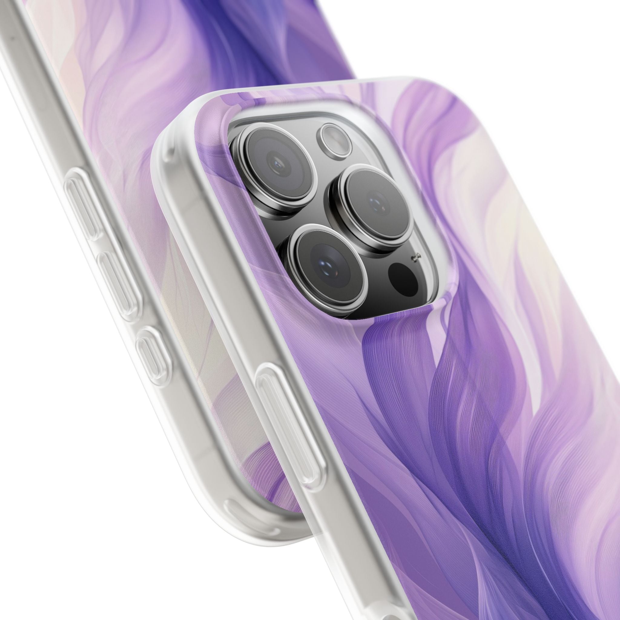 Purple Ribbon Waves iPhone 16 Pro Case - Soft