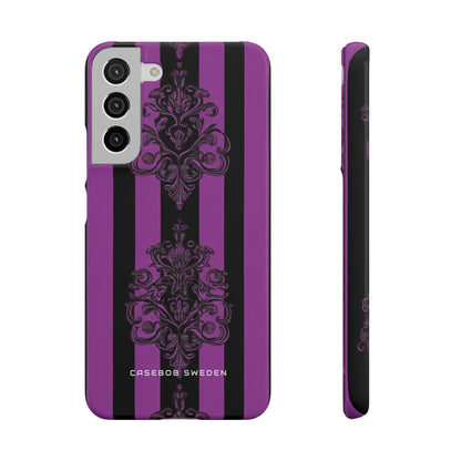 Gothic Elegance with Vertical Stripes and Ornamental Motifs Samsung S22 - Slim Phone Case