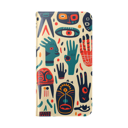Tribal Faces - Samsung S23+ Case - Wallet