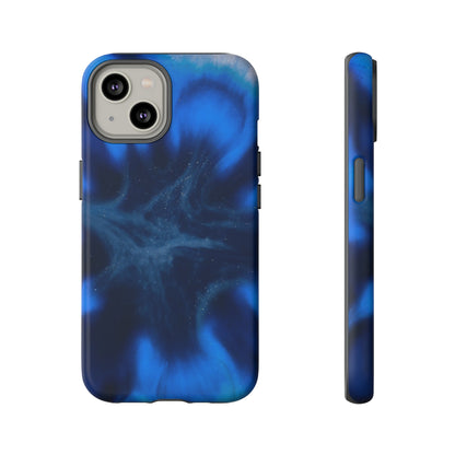 Blue Star Marble Ink Art iPhone Case (Protective) iPhone 14 Matte Phone Case