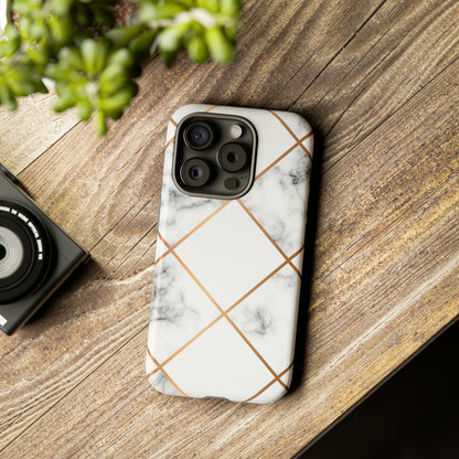 White Marble - Protective Phone Case