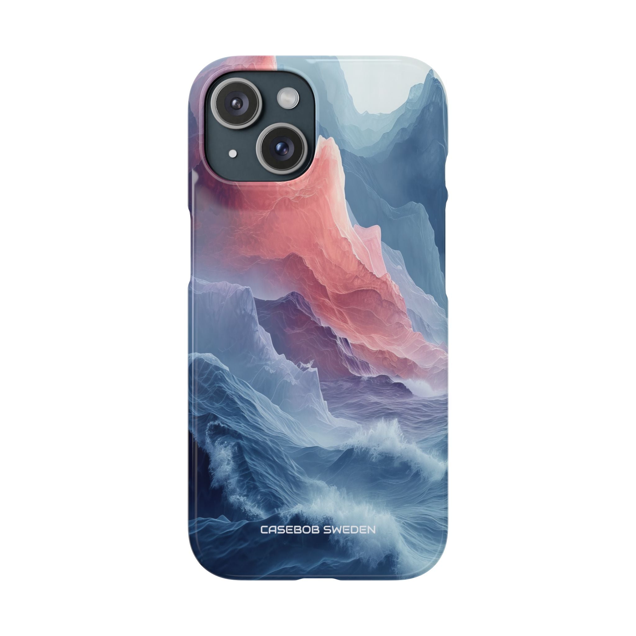 Mountain Wave Serenity - Slim iPhone 15 Phone Case