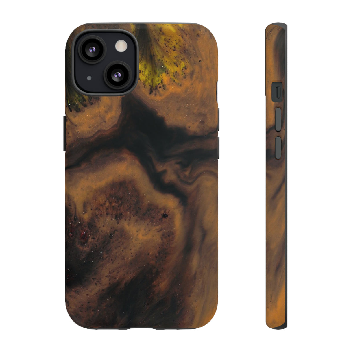 Brown Earth Ink Art - Protective Phone Case