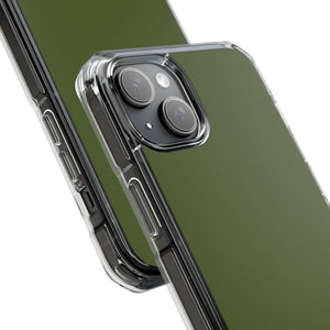 Dark Moss Green | Phone Case for iPhone (Clear Impact Case - Magnetic)