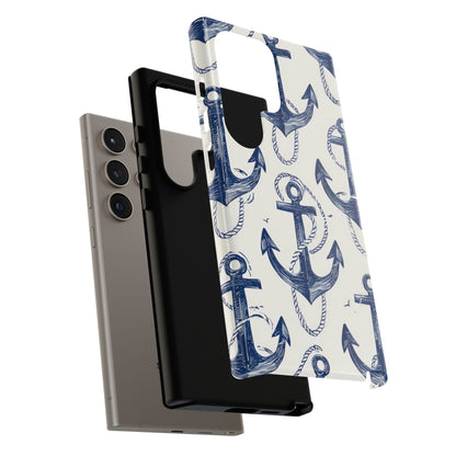 Navy Anchor Loop Samsung S24 Ultra Case - Tough