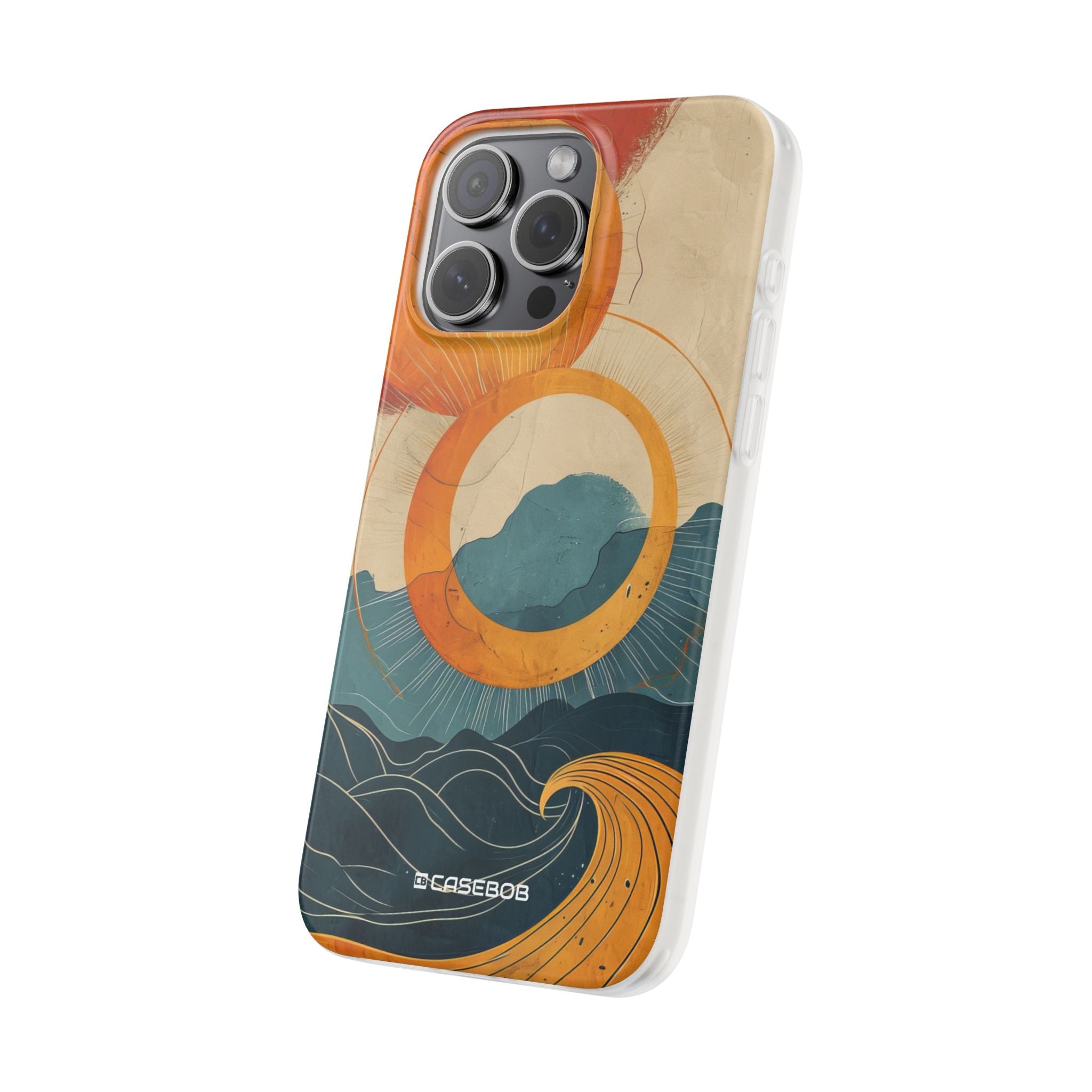 Retro Wave Dynamics | Flexible Phone Case for iPhone