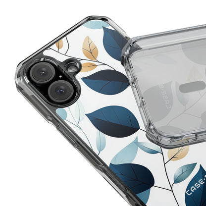 Navy Leaf Veins iPhone 15 Case - Impact