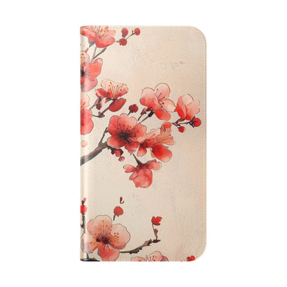 Cherry Blossom Breeze - iPhone 15 Plus Case - Wallet