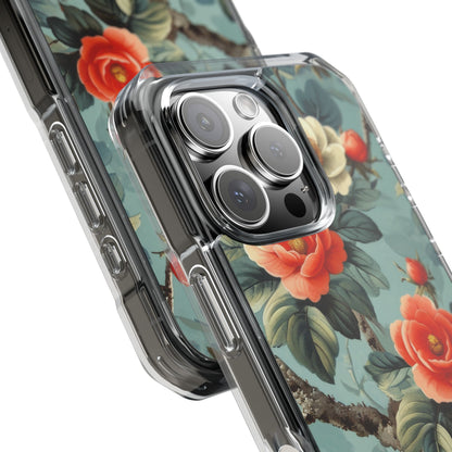 Coral Blossom Tapestry iPhone 16 - Impact Clear+