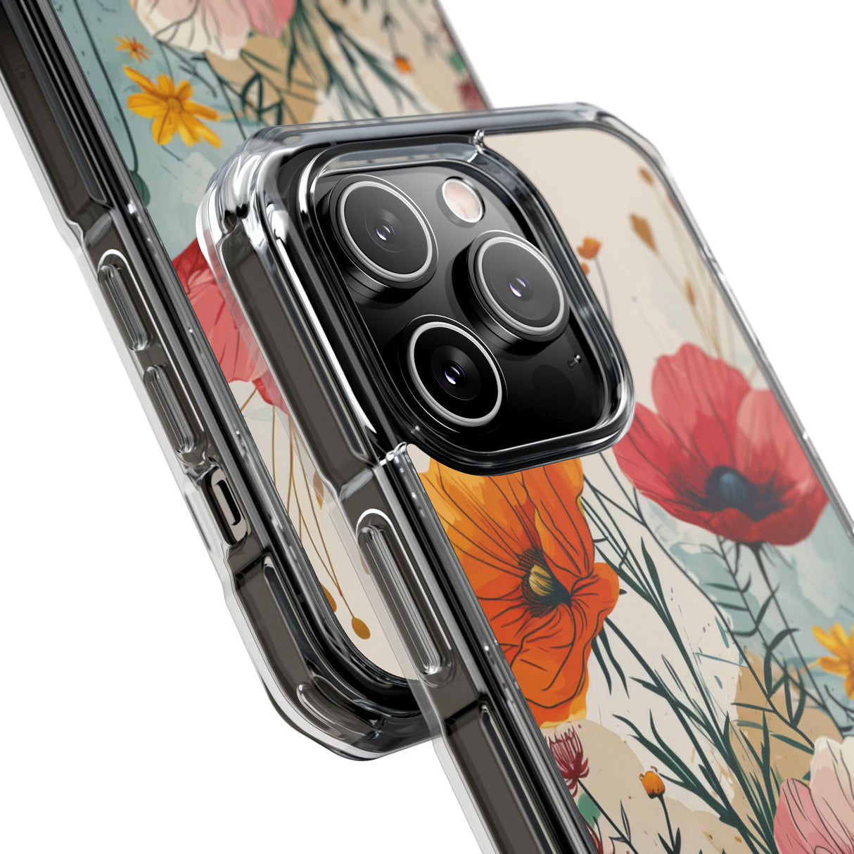 Blooming Whimsy – Handyhülle für iPhone (Clear Impact – Magnetisch) 