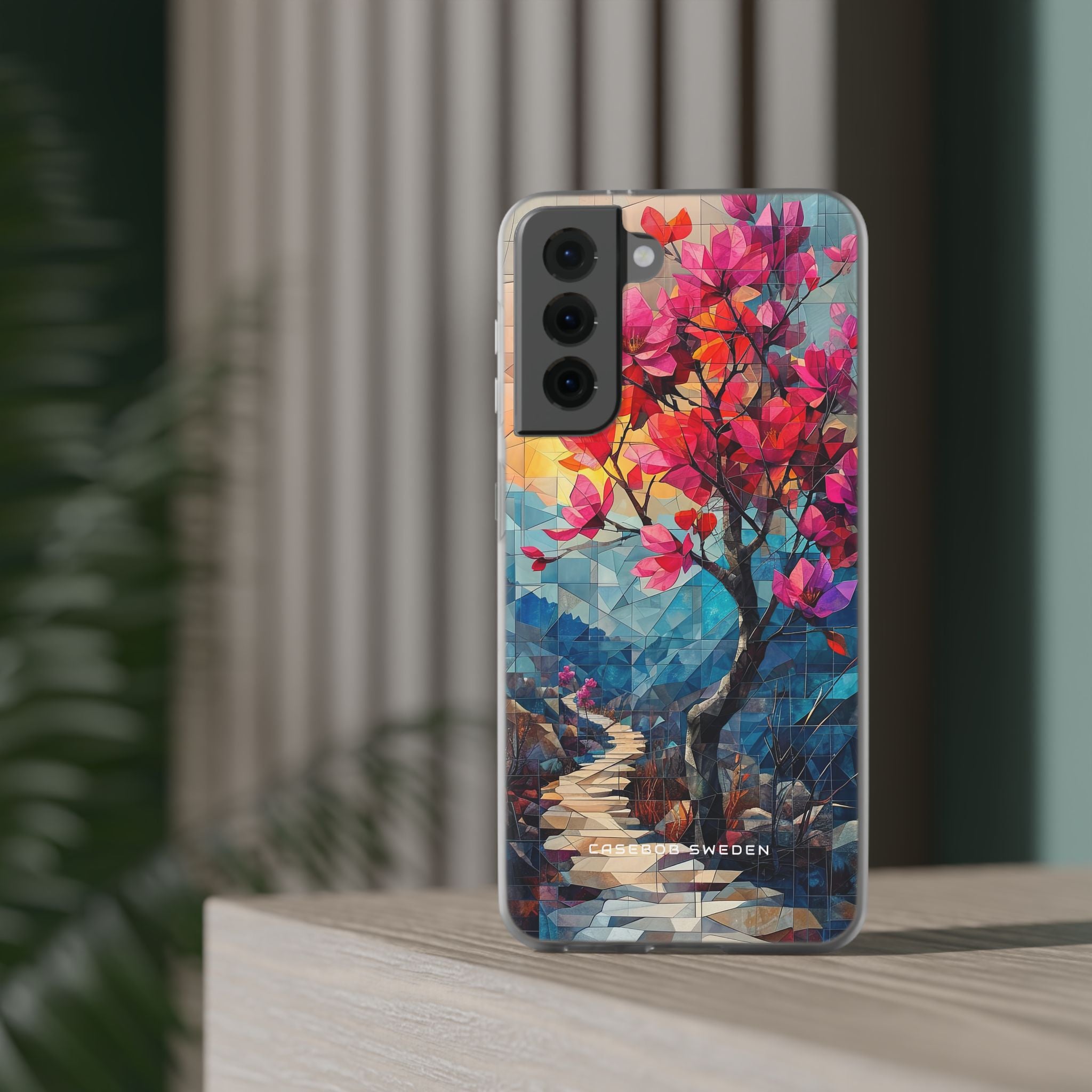 Vibrant Geometric Tree Landscape Samsung S21 - Flexi Phone Case