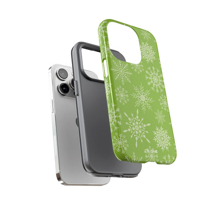 Snowflakes Dance Playfully - iPhone Case