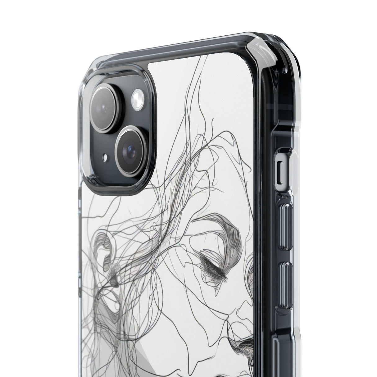 Ethereal Contours - Phone Case for iPhone (Clear Impact - Magnetic)