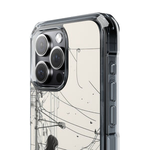 Urban Solitude Sketch - Phone Case for iPhone (Clear Impact - Magnetic)