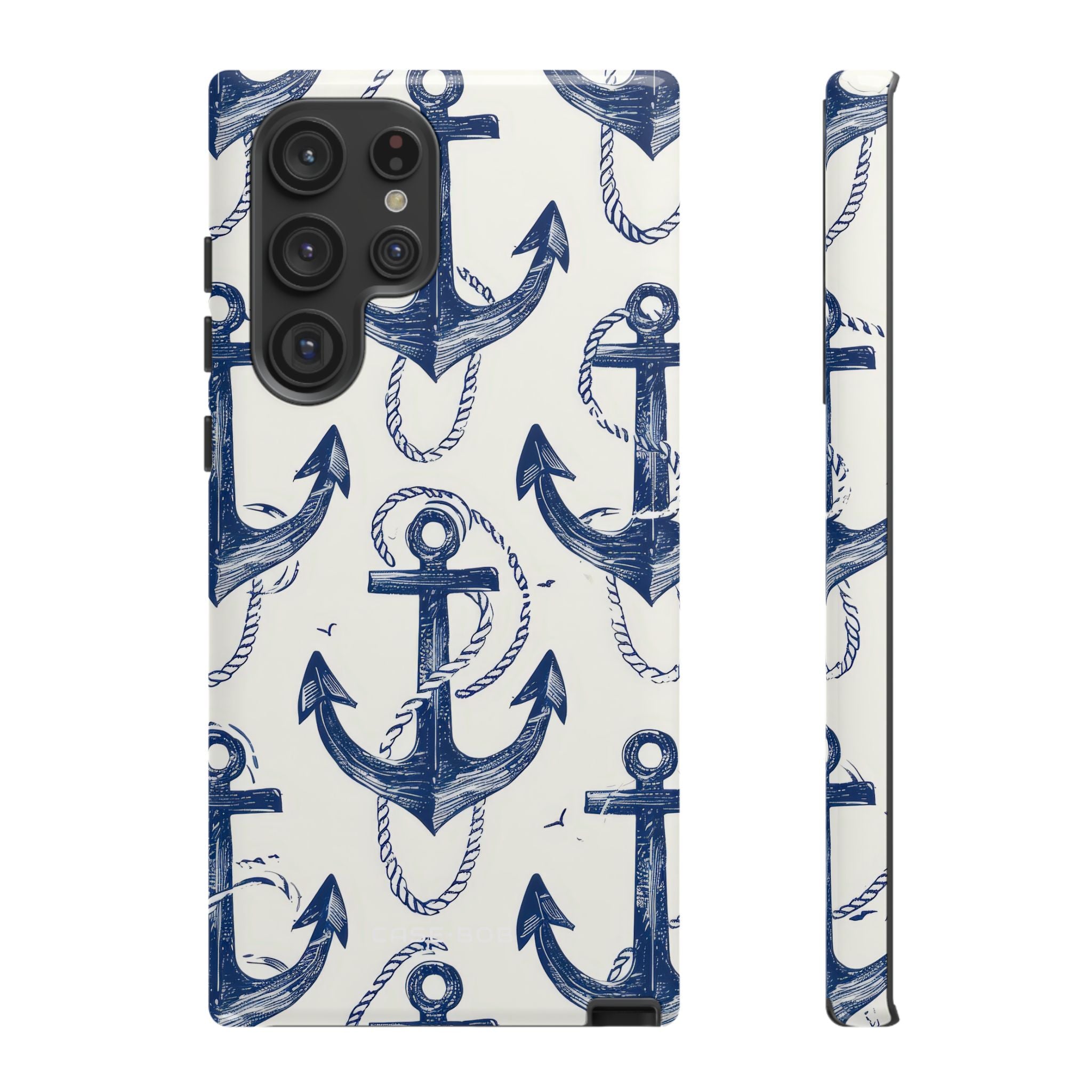Navy Anchor Loop Samsung S22 Ultra Case - Tough