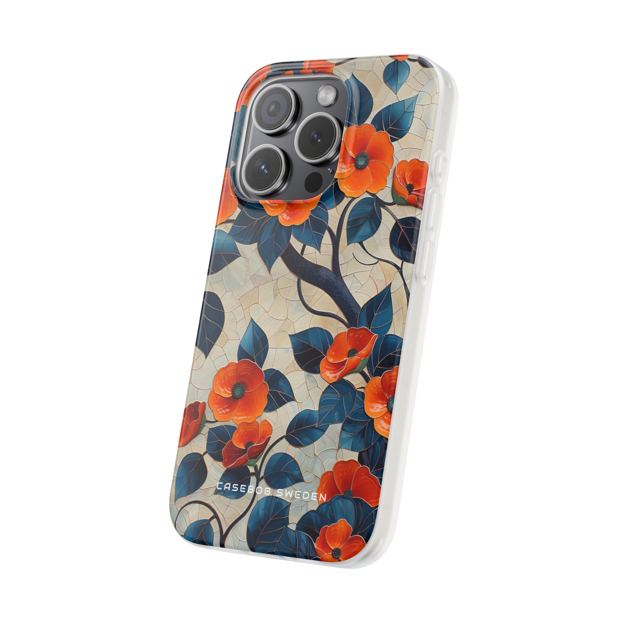 Orange Blossoms Mosaic Harmony iPhone 15 - Flexi Phone Case