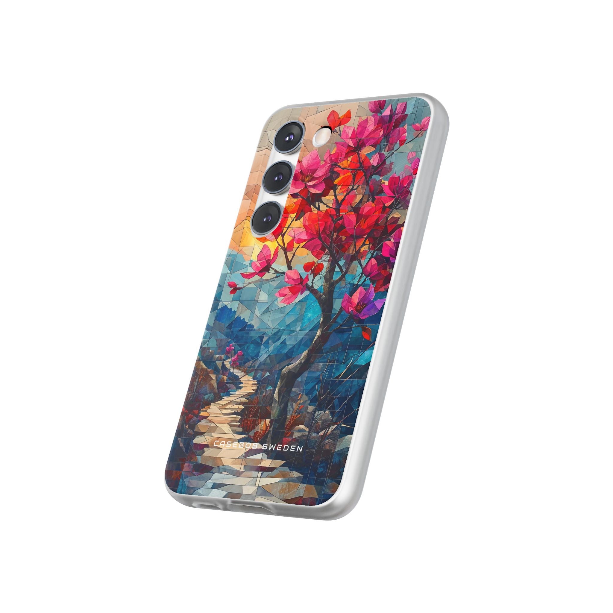 Vibrant Geometric Tree Landscape Samsung S23 - Flexi Phone Case