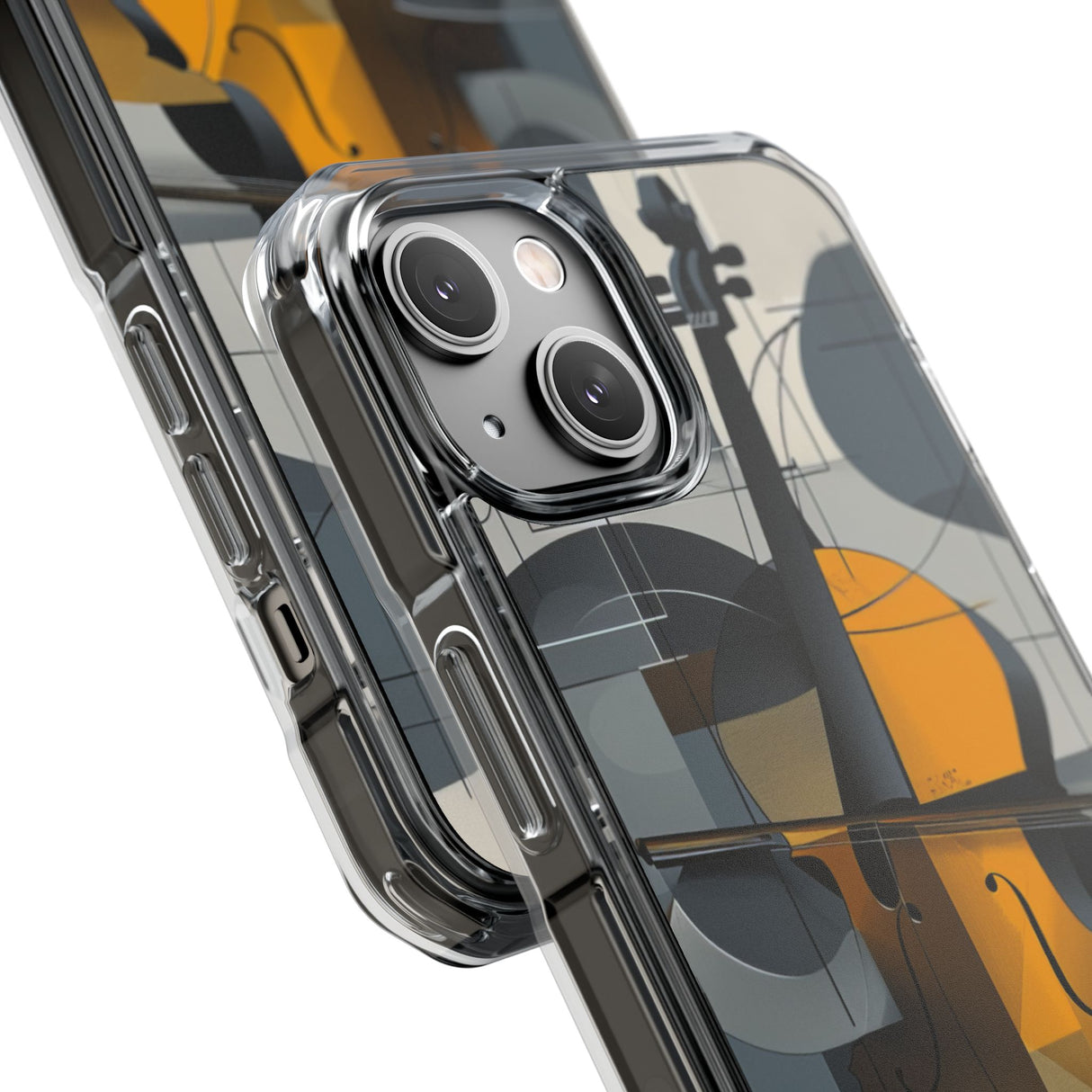 Cello Abstraction - Phone Case for iPhone (Clear Impact - Magnetic)