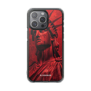 Red Liberty Revolution - Phone Case for iPhone (Clear Impact - Magnetic)