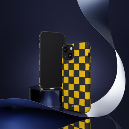 Yellow Squares Dance - iPhone Case