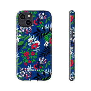 Blue Art Flowerfield - Protective Phone Case