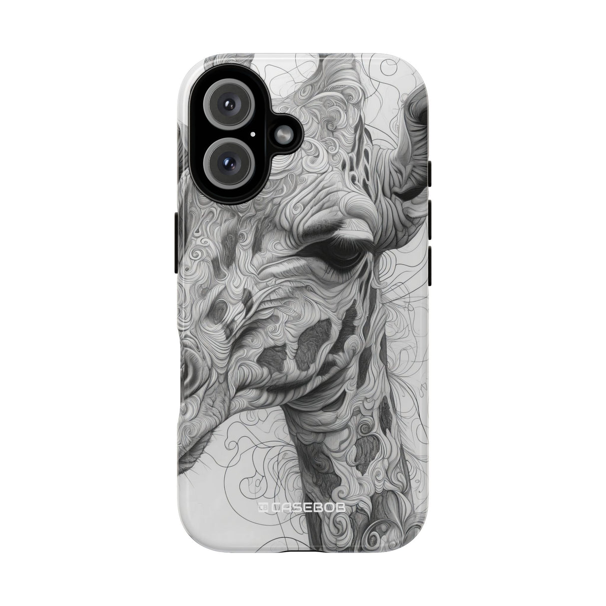 Monochrome Giraffe: Intricate Elegance - for iPhone 16