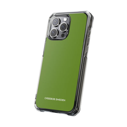 Olive Green - Clear Impact iPhone 15 Phone Case