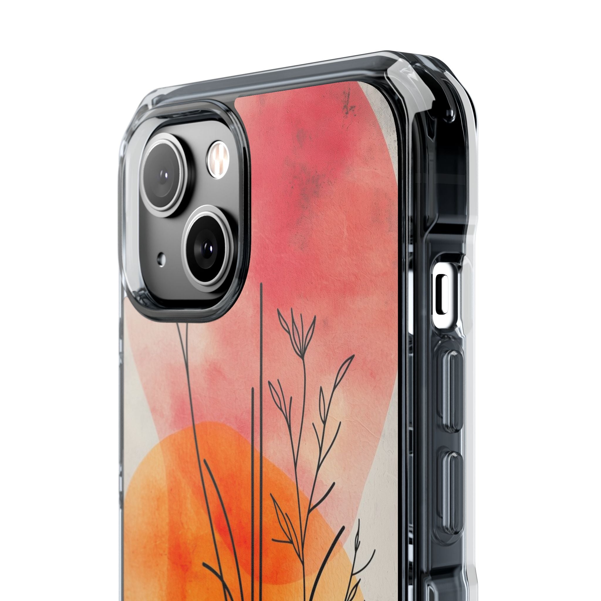 Curved Stem Sunset iPhone 14 Case - Impact