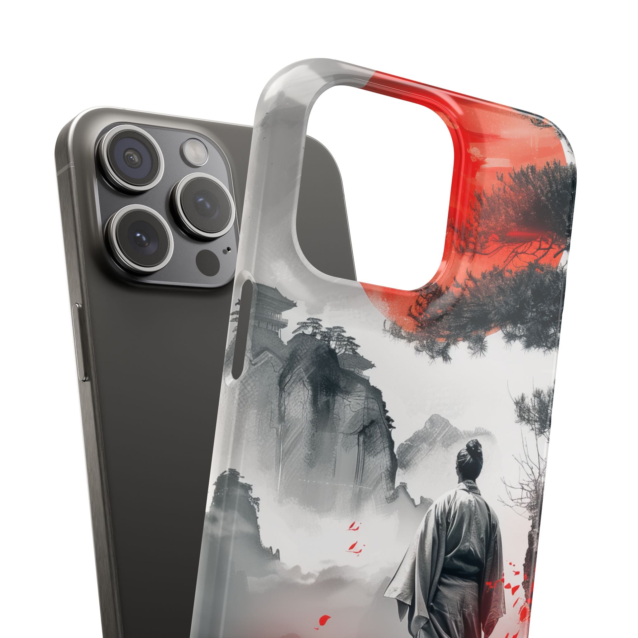 Zen Harmony: Japanese Serenity in Motion iPhone 15 - Slim Phone Case