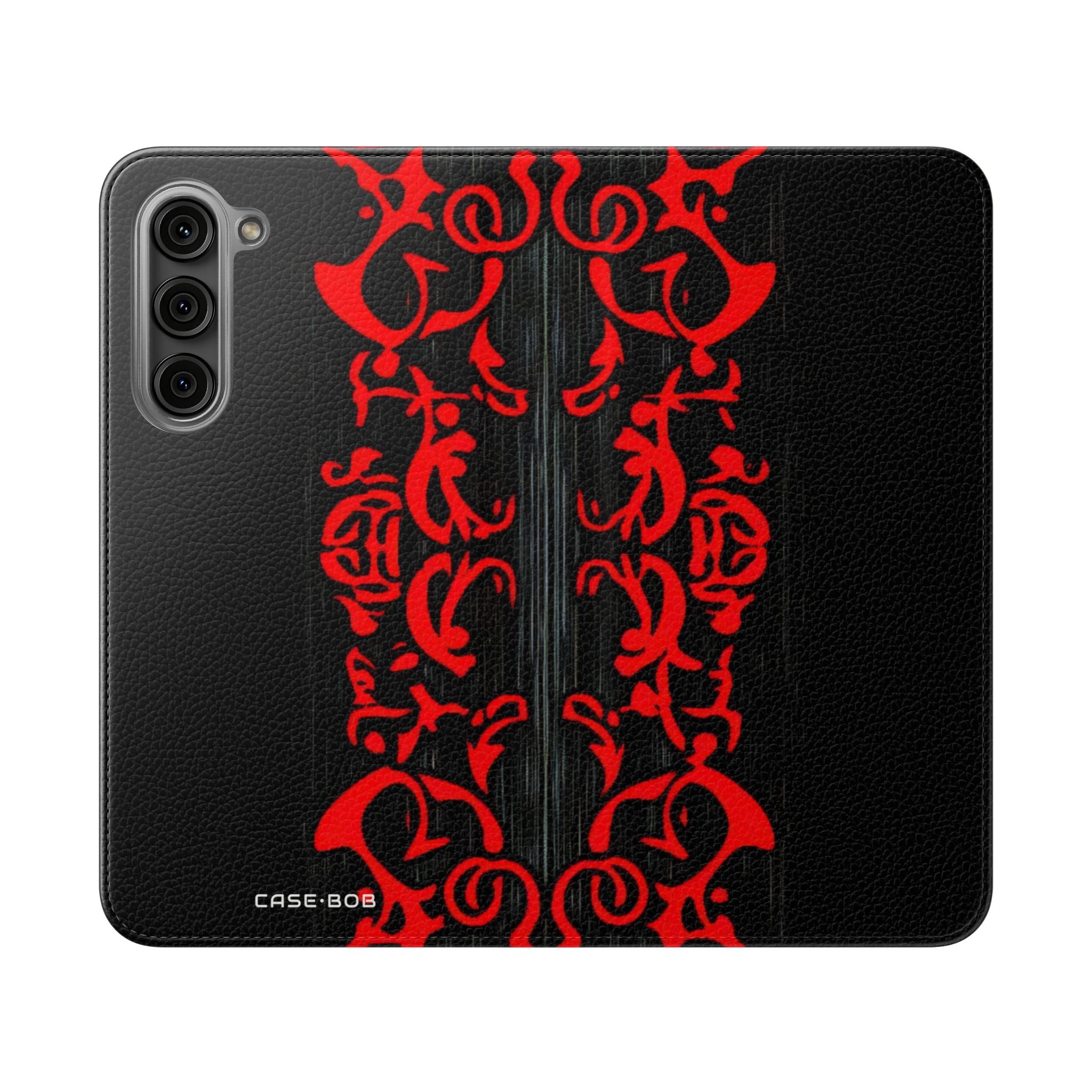 Crimson Swirl - Samsung S23+ Case - Lompakko