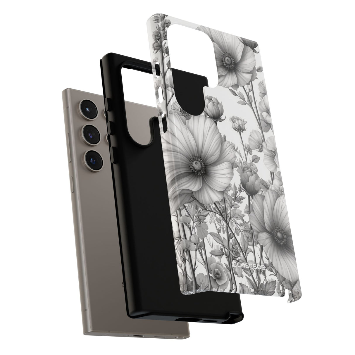 Grayscale Botanical Elegance - For Samsung S24