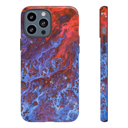 Blue Lava Ink Art iPhone Case (Protective) iPhone 13 Pro Max Glossy Phone Case