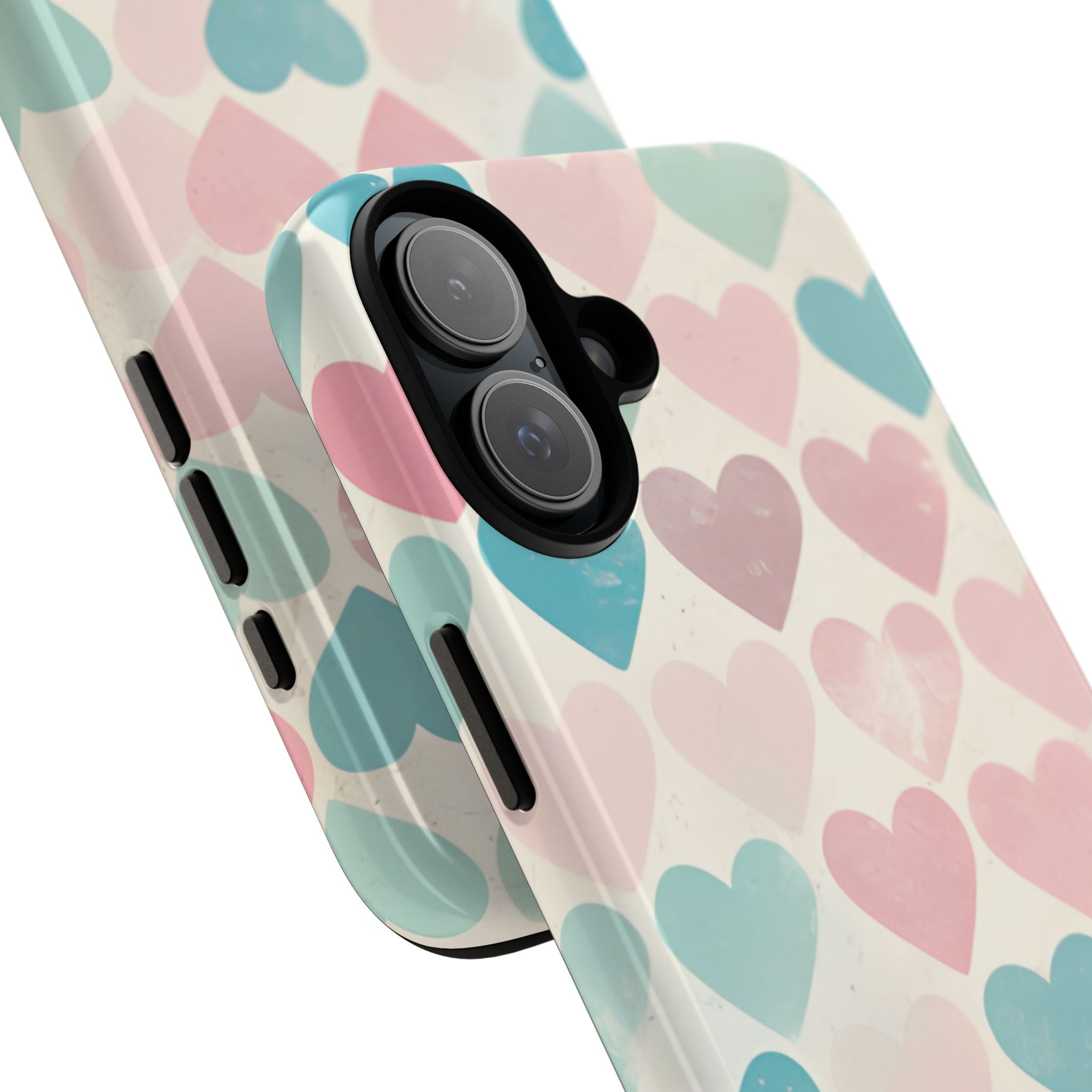 Retro Hearts Symmetry - iPhone Case