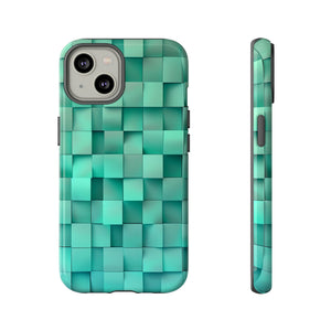 Teal Tranquility: Square Gradient - Protective Phone Case