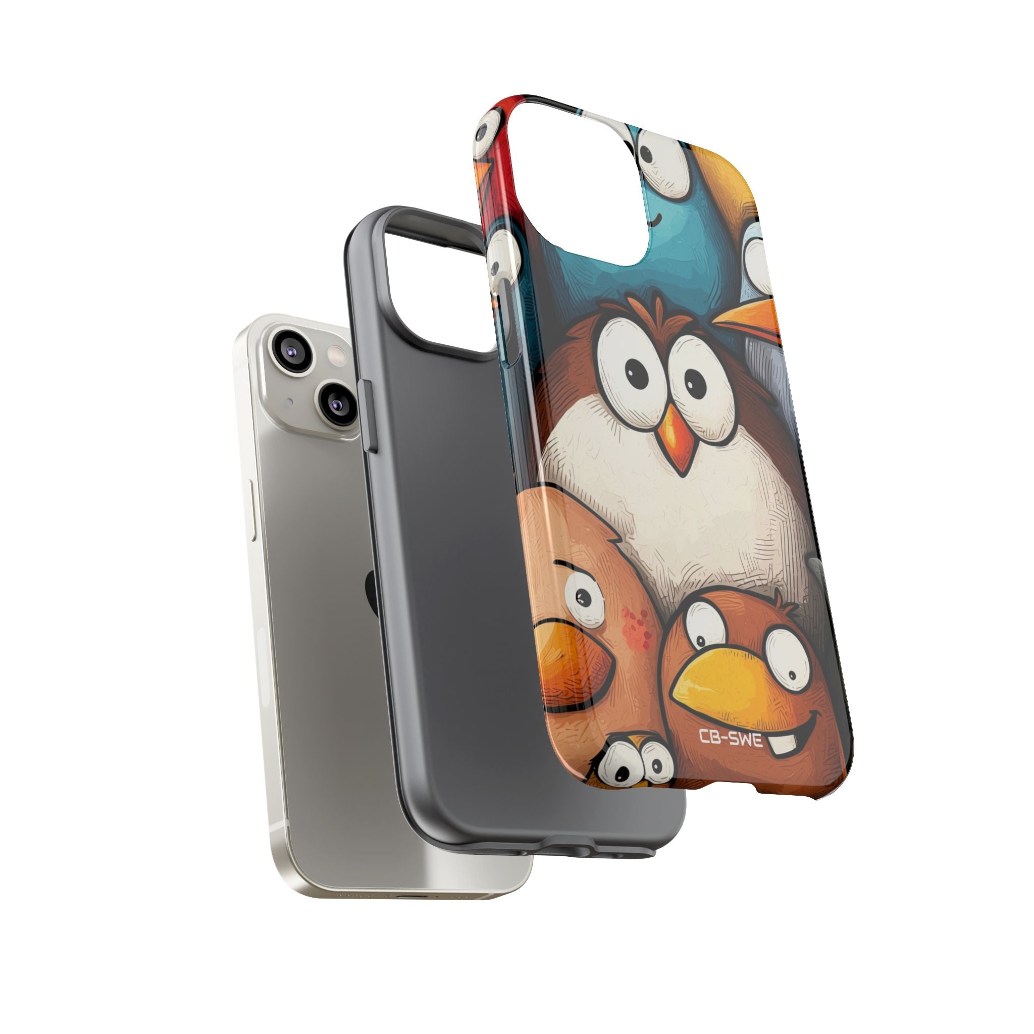 Whimsical Birds Gather - iPhone Case