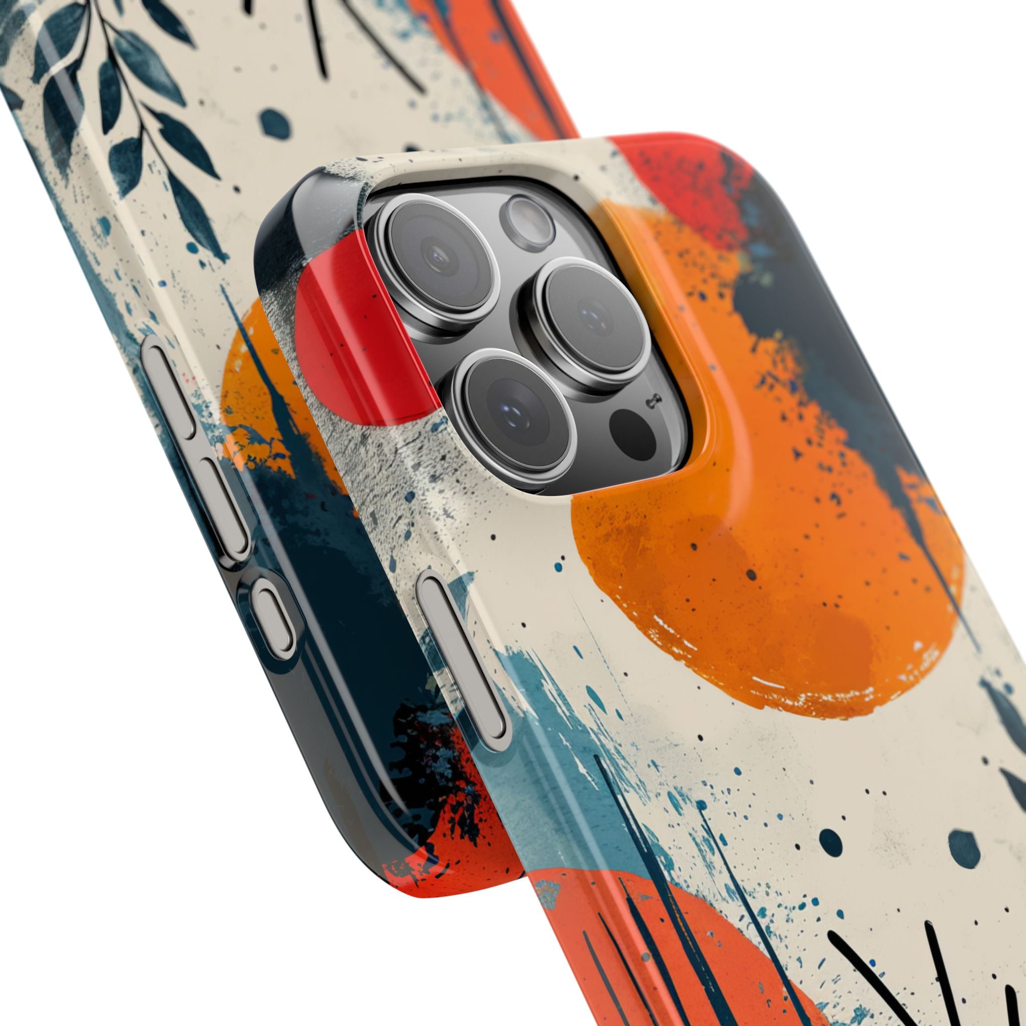 Orange Blue Splash - Slim iPhone 16 Phone Case