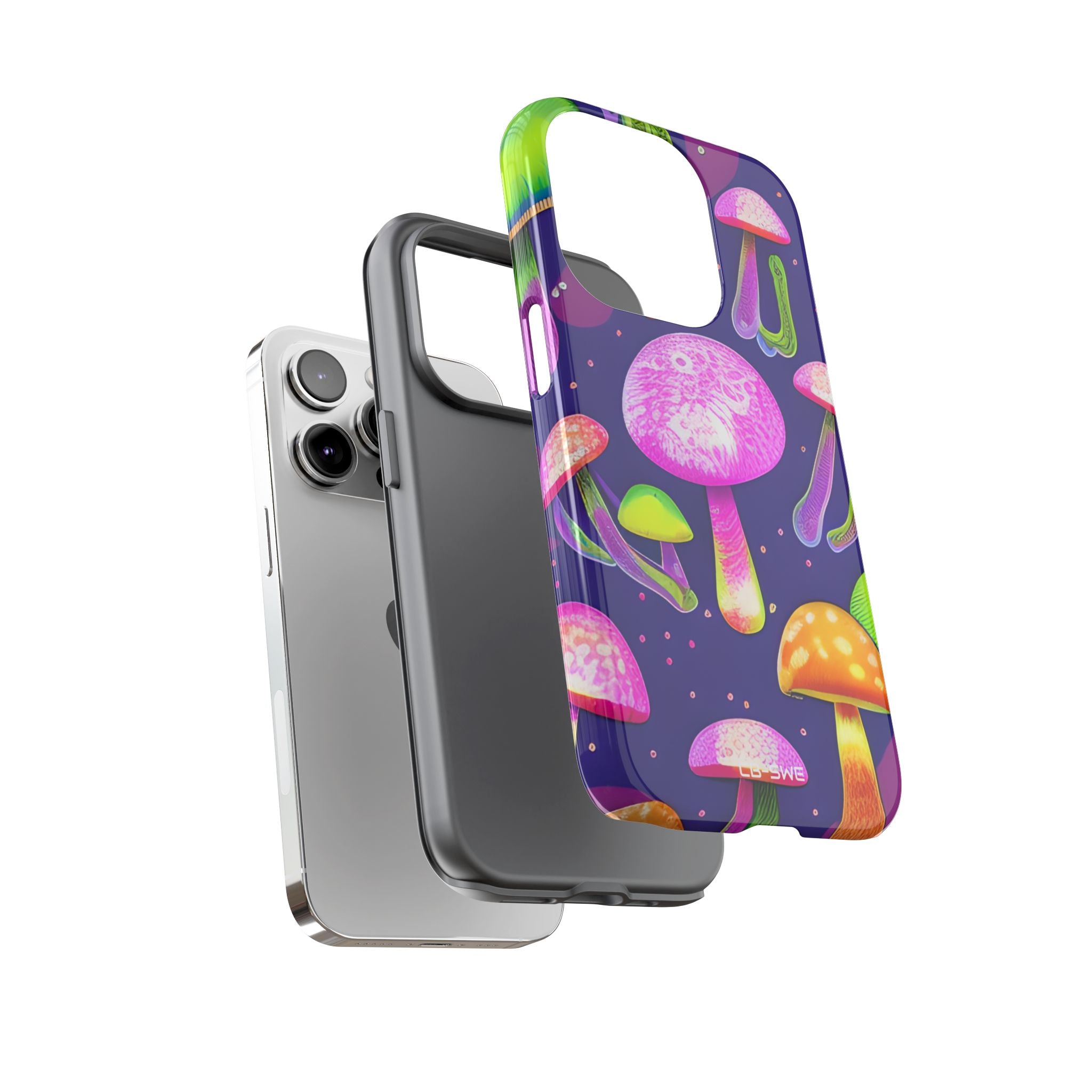 Neon Mushroom Dreams - iPhone Case