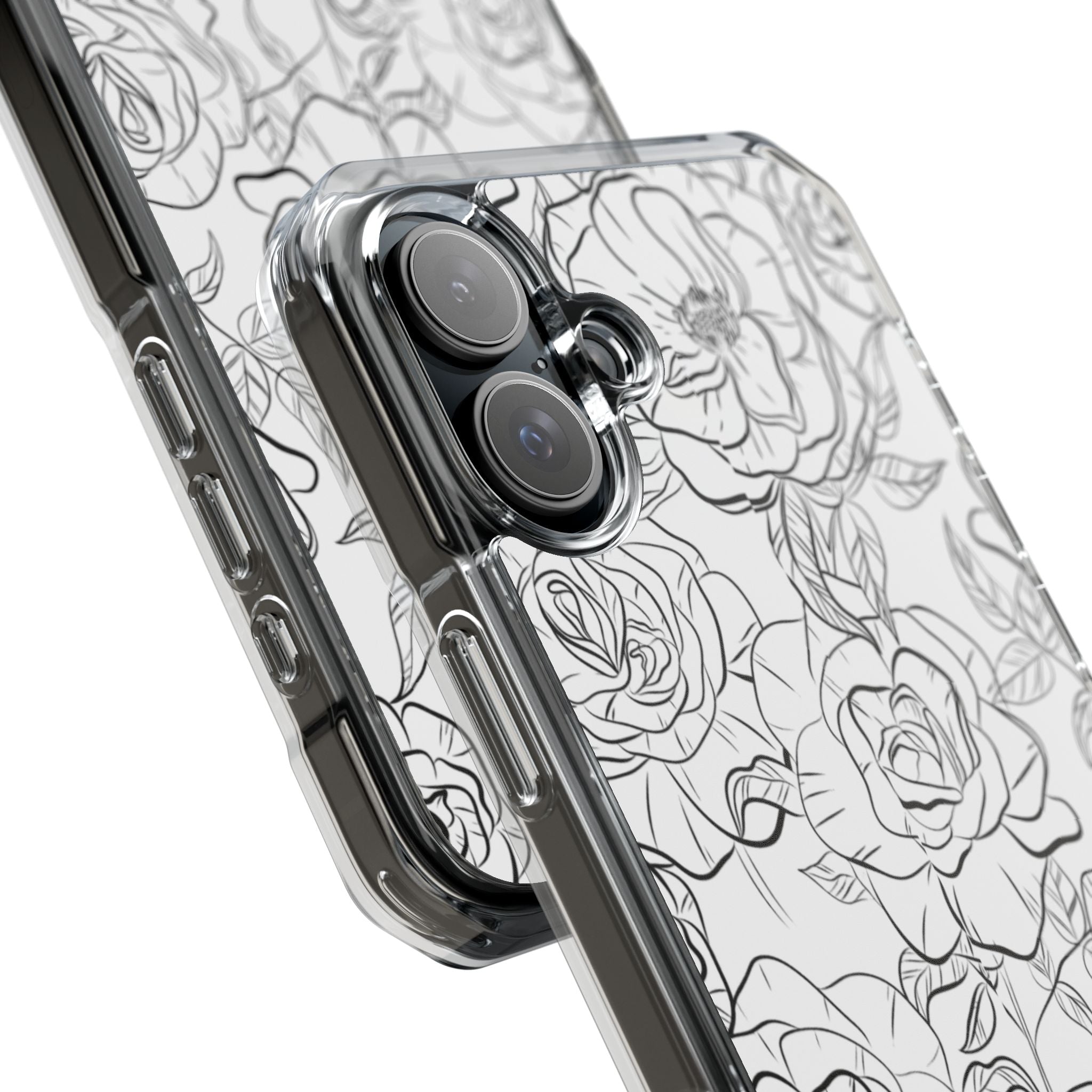 Intricate Rose Sketches iPhone Case - Impact