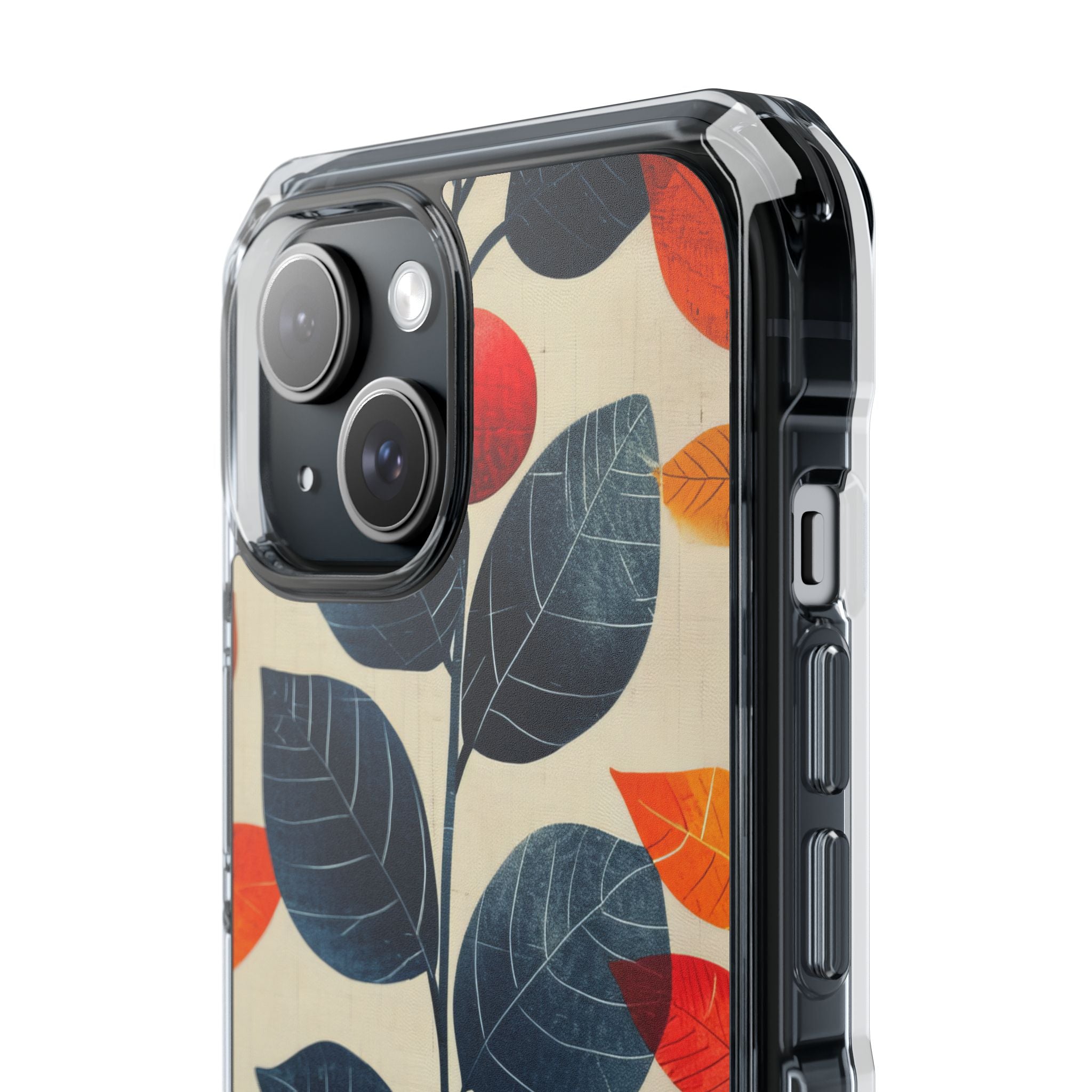 Autumn Nature Pattern - Clear Impact iPhone 15 Phone Case