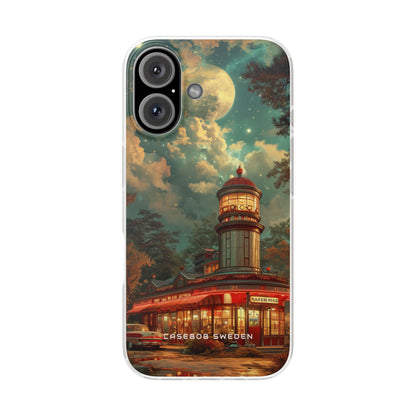 Vintage Moonlit Diner Fantasy iPhone 16 - Flexi Phone Case