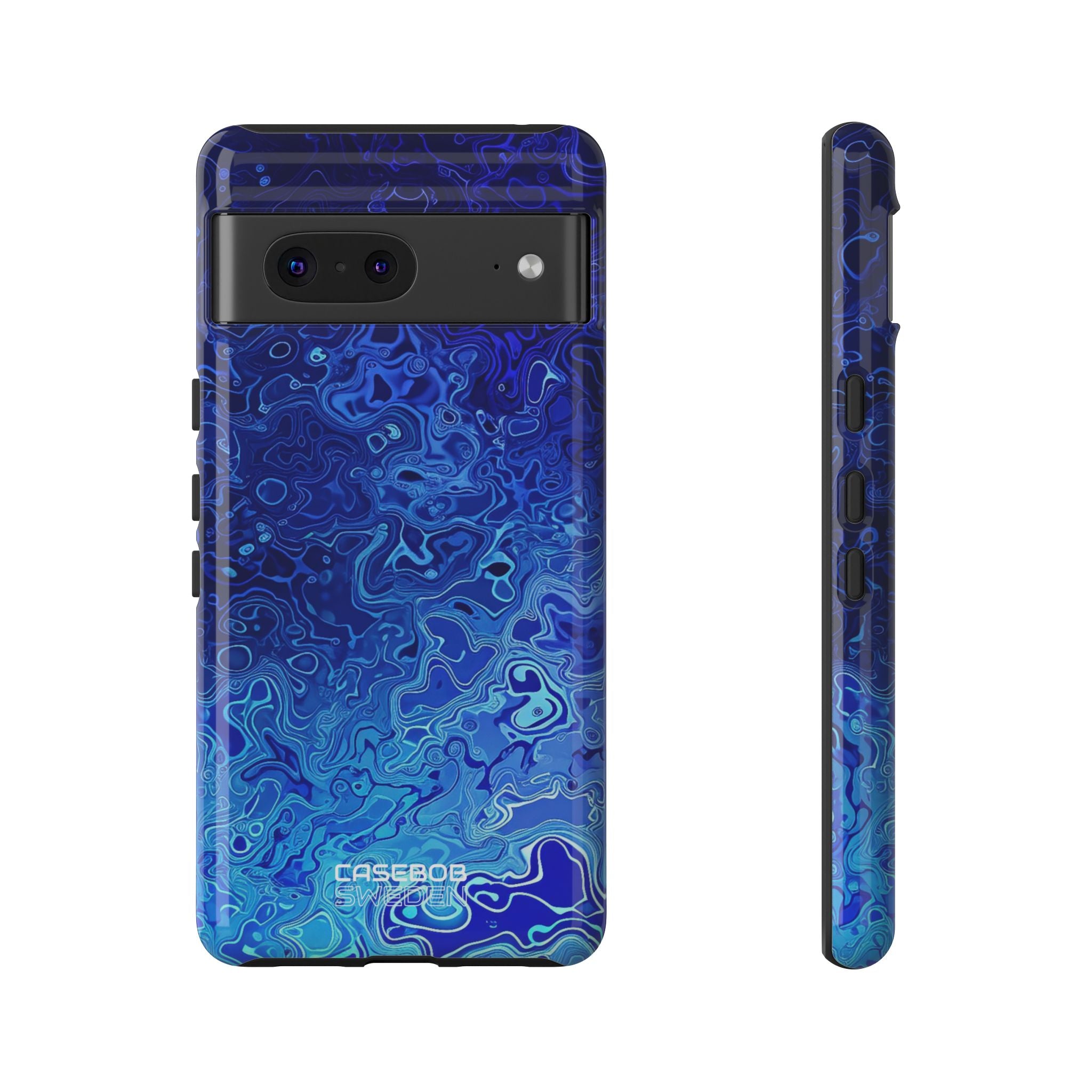 Swirling Blue Currents Google Pixel 7 - Tough