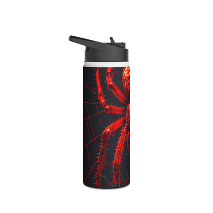 Crimson Spiderweb - Stainless Steel Water Bottle