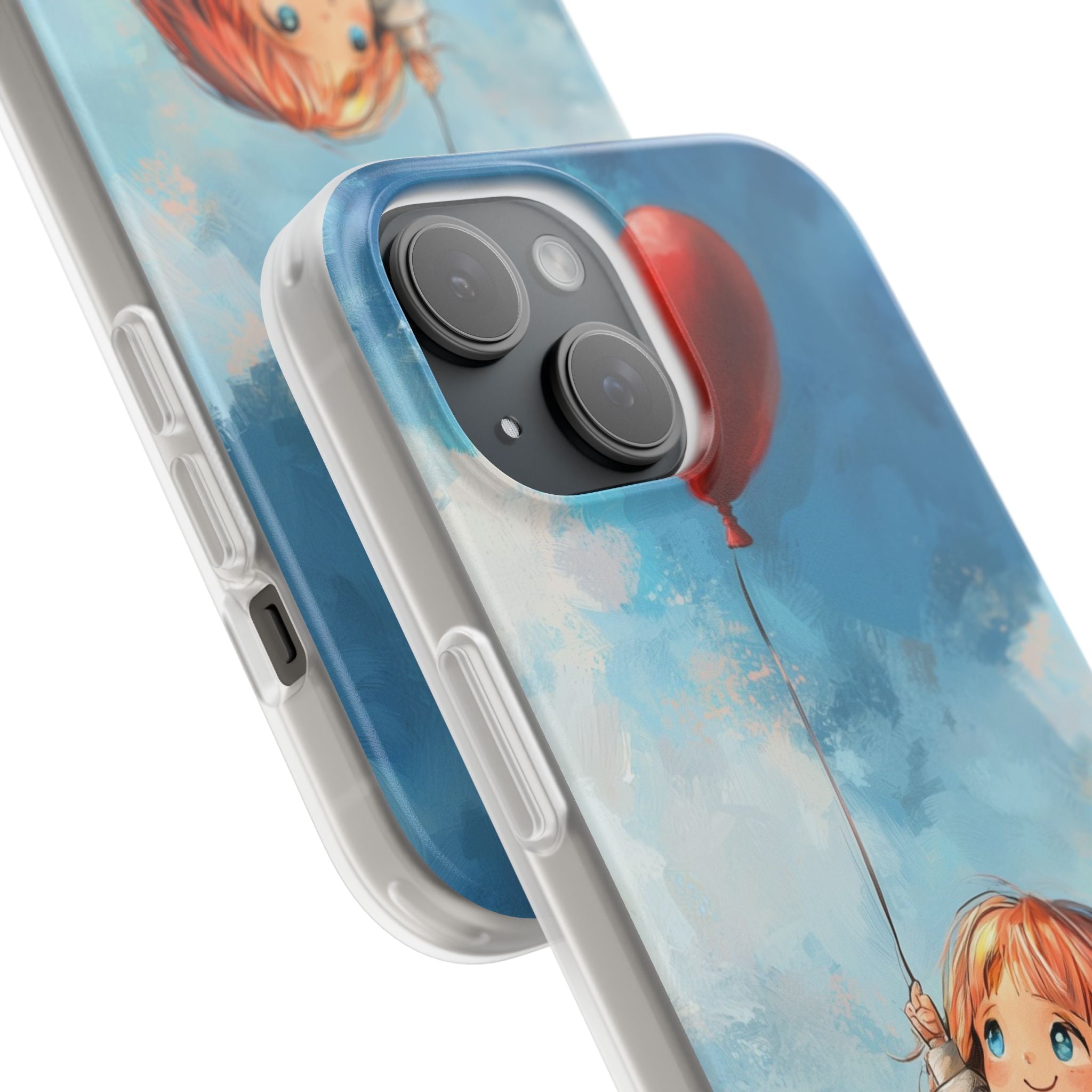 Heart Balloon Whimsy iPhone 15 Case - Soft