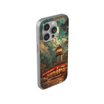 Vintage Moonlit Diner Fantasy iPhone 14 - Flexi Phone Case