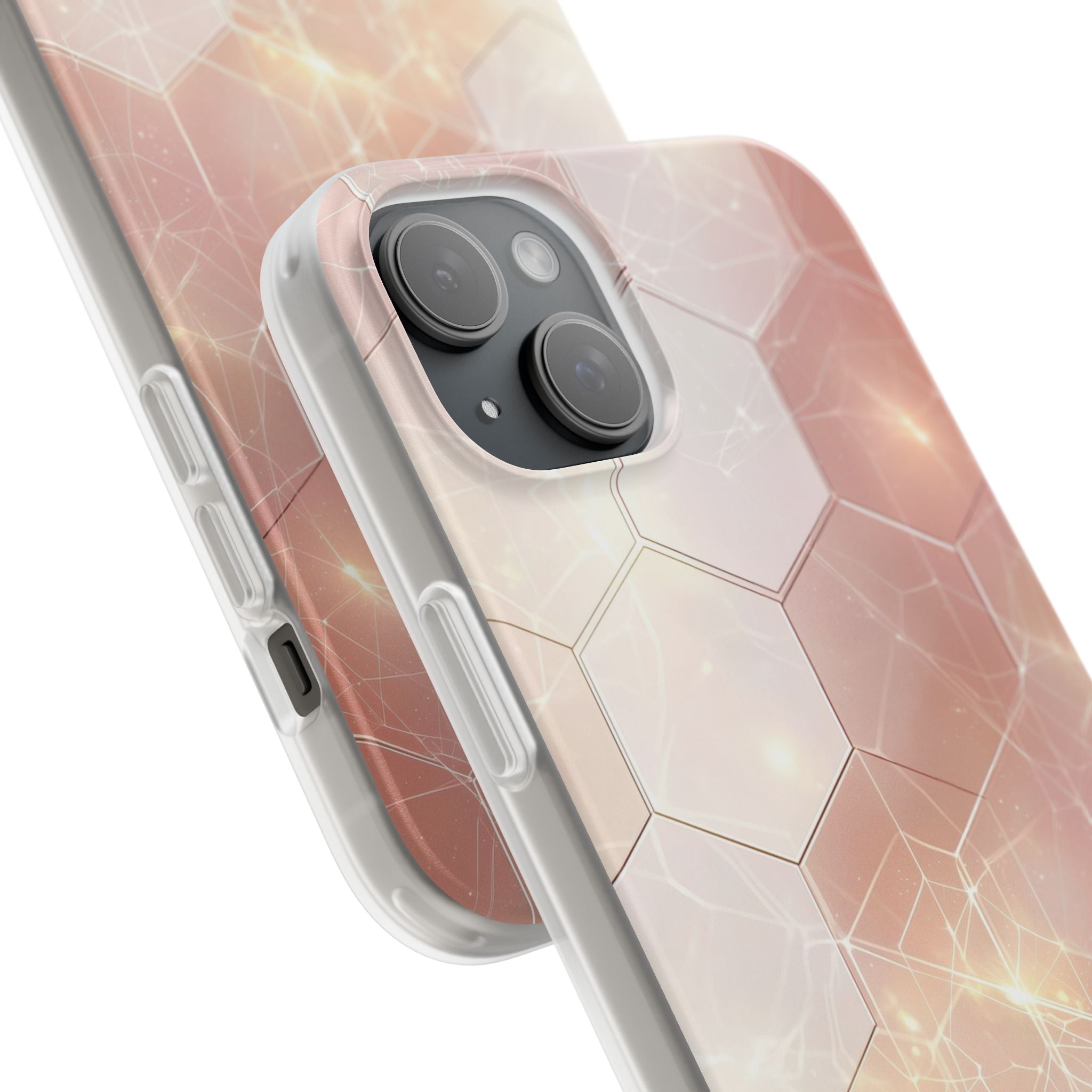 Honeycomb Glow iPhone 15 Plus Case - Soft