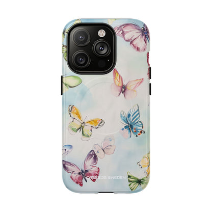 Watercolor Butterfly Bliss - Tough + MagSafe® iPhone 14 Phone Case