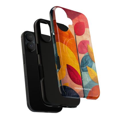 Abstract Orange Blue Design - Tough + MagSafe® iPhone 16 Phone Case