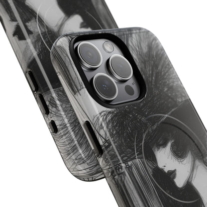 Vintage Feather Elegance iPhone 15 - Tough+