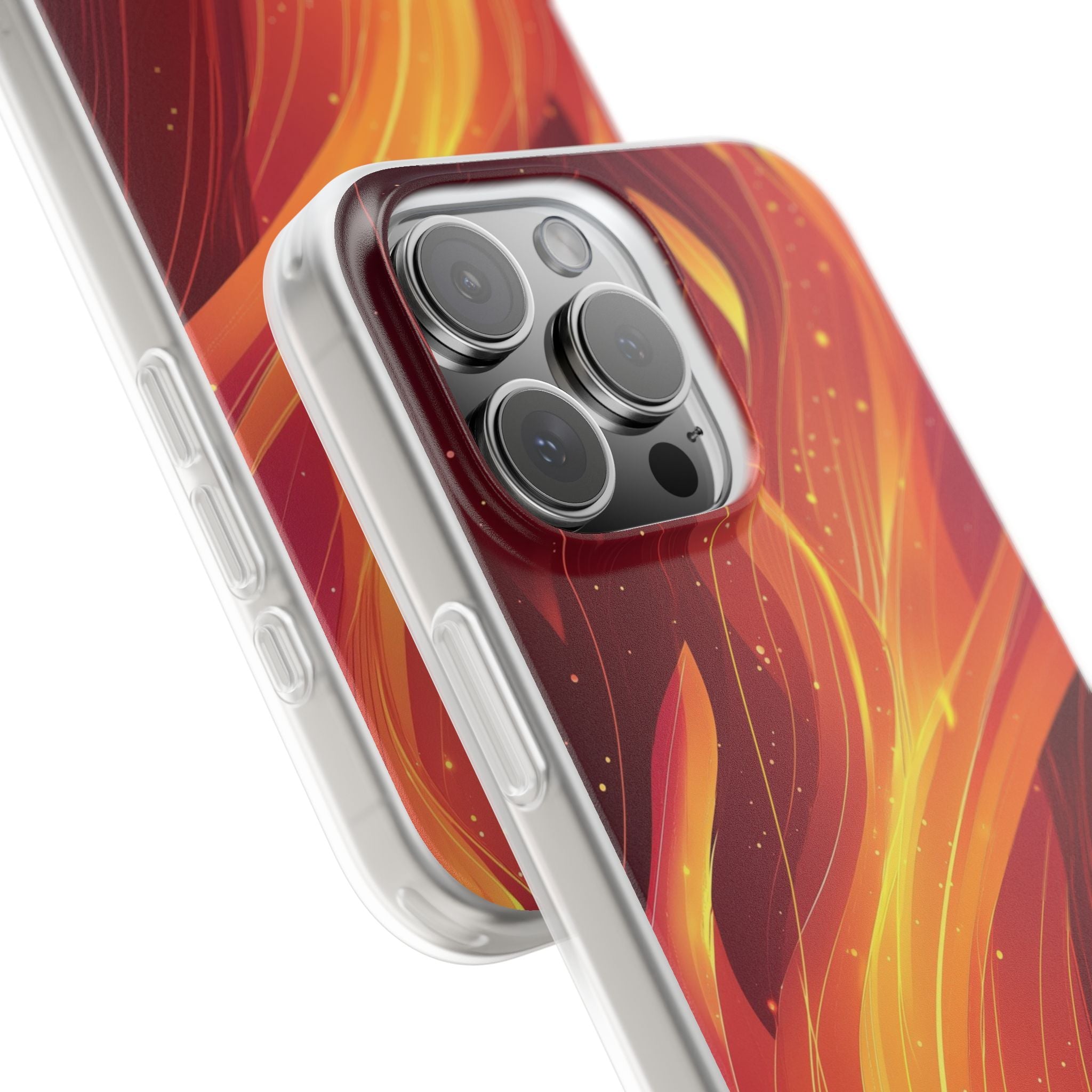Flaming Flow iPhone 16 Pro Max Case - Soft