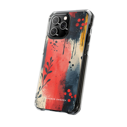 Vibrant Floral Energy iPhone 14 - Clear Impact Phone Case